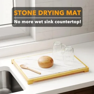 SpaceAid Stylish Stone Drying Mat for Kitchen Efficiency
