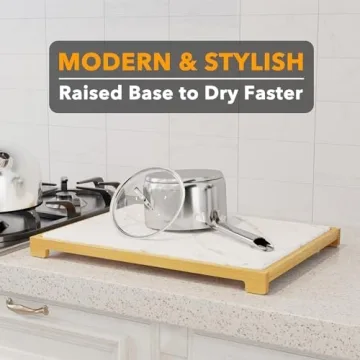 SpaceAid Stylish Stone Drying Mat for Kitchen Efficiency