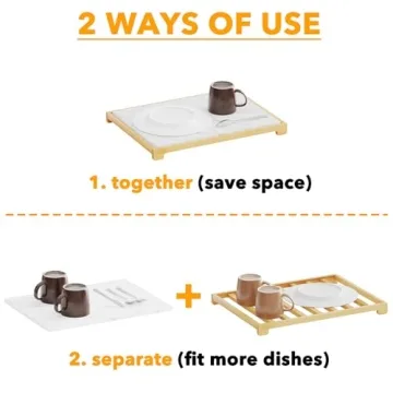 SpaceAid Stylish Stone Drying Mat for Kitchen Efficiency