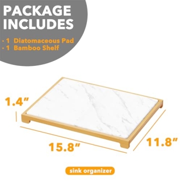 SpaceAid Stylish Stone Drying Mat for Kitchen Efficiency