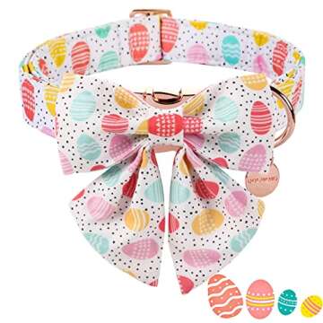 Buy DOGWONG Easter Collar with Bowtie for Dogs