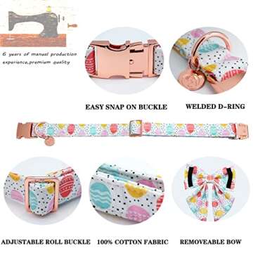 Buy DOGWONG Easter Collar with Bowtie for Dogs
