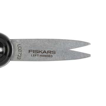 Fiskars 5" Left-Handed Pointed-Tip Scissors for Kids Ages 4-7, Scissors for School or Crafting, Back to School Supplies, Black