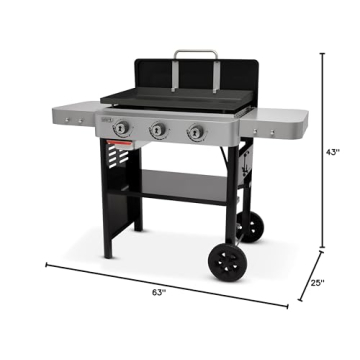 Weber 28" Gas Griddle - 3 Burner Outdoor Cooking