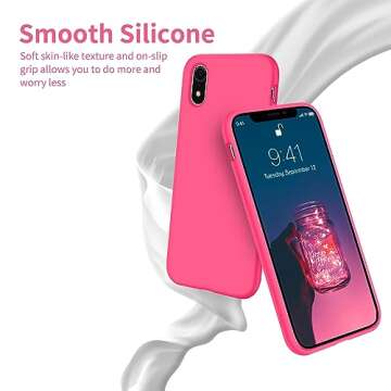 OTOFLY for iPhone XR Case, [Silky and Soft Touch Series] Premium Soft Silicone Rubber Full-Body Prot...
