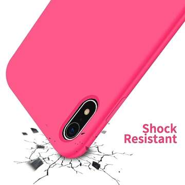 OTOFLY for iPhone XR Case, [Silky and Soft Touch Series] Premium Soft Silicone Rubber Full-Body Protective Bumper Case Compatible with Apple iPhone XR 6.1 inch (Hot Pink)