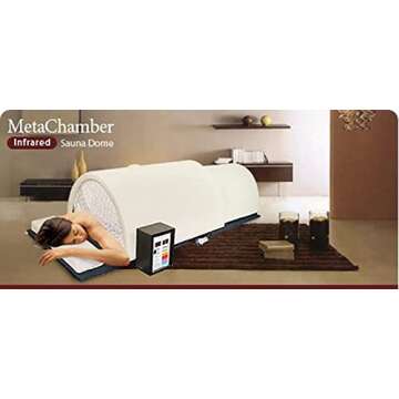 Golden Wave Meta Chamber Infrared Sauna Dome | Personal Portable FAR Home Spa Hot Carbon and Ceramic...