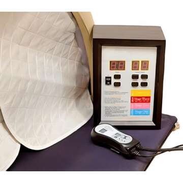 Golden Wave Meta Chamber Infrared Sauna Dome | Personal Portable FAR Home Spa Hot Carbon and Ceramic Dry Heat | 1340W/110V Power | One Person Tub Capsule with Pillow and Heater Pad