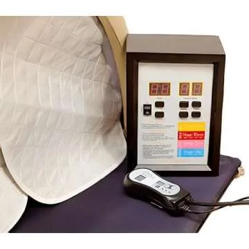 Golden Wave Meta Chamber Infrared Sauna Dome | Personal Portable FAR Home Spa Hot Carbon and Ceramic Dry Heat | 1340W/110V Power | One Person Tub Capsule with Pillow and Heater Pad