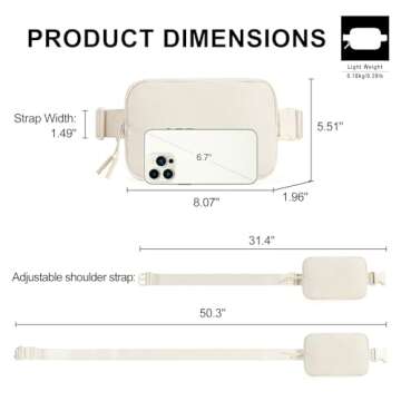 CLUCI Small Belt Bag for Women, Crossbody Everywhere Waist Packs Trendy, Women's Fanny Pack with Adjustable Strap