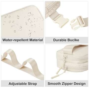 CLUCI Small Belt Bag for Women, Crossbody Everywhere Waist Packs Trendy, Women's Fanny Pack with Adjustable Strap