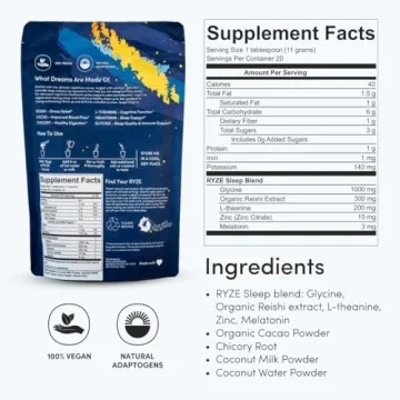 RYZE Mushroom Hot Cocoa Sleep Aid & Keto Friendly