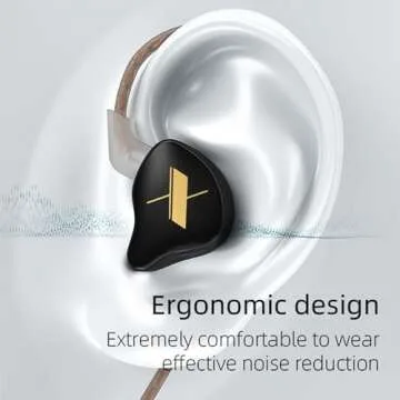 KZ EDX 1DD HIFI iem, KZ Headphones Wired in ear Monitor Earbuds, inears Earphones with Upgraded 10mm Dynamic Driver, Removable Tangle-Free Cable for Gaming Music Video Church (without mic, clear grey)