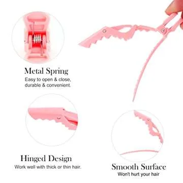Ondder 24 Pack Alligator Clips for Hair Styling