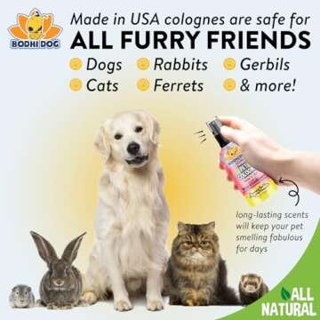 Bodhi Dog Natural Dog Cologne | Premium Scented Deodorizing Body Spray for Dogs & Cats | Neutralizes Strong Odors | Dog Perfume with Natural Dog Conditioner | Made in USA (Sugar Cookie, 4 Fl Oz)