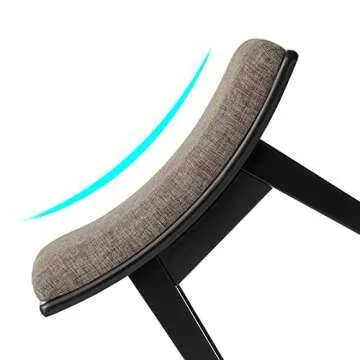 Elegant Iwell Rubberwood Vanity Stool for Every Space