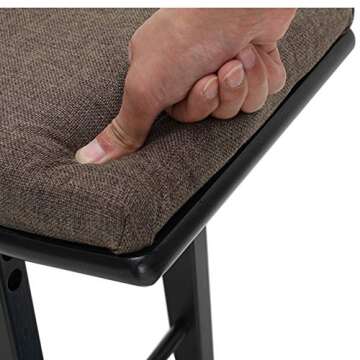 Elegant Iwell Rubberwood Vanity Stool for Every Space