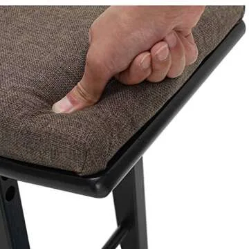 Elegant Iwell Rubberwood Vanity Stool for Every Space