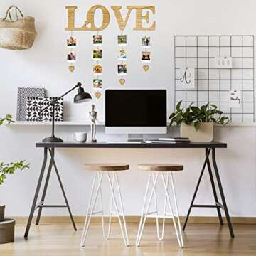 AIRGLO Love Wall Decor - Versatile Photo Display with Clips for Your Memories