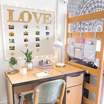 AIRGLO Wood Love Wall Decor Photo Display With Clips