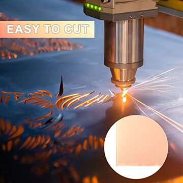 Therwen 4 Pieces Copper Sheets Copper Plates Metal for Crafts, 12 x 12 inch, 24 Gauge (0.5mm) Thickness, No Scratches, Pure Copper Sheet for Jewelry, Repairs, Electrical