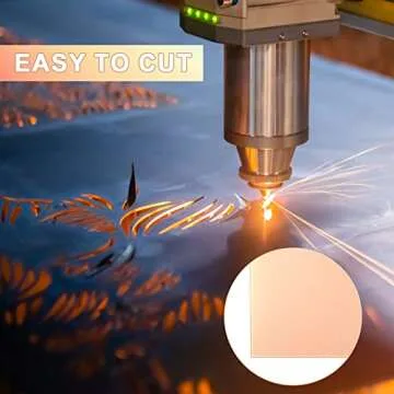 Therwen 4 Pieces Copper Sheets Copper Plates Metal for Crafts, 12 x 12 inch, 24 Gauge (0.5mm) Thickness, No Scratches, Pure Copper Sheet for Jewelry, Repairs, Electrical