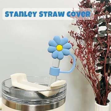 Adorable MONKLE 8Pcs Straw Covers for Stanley Cups