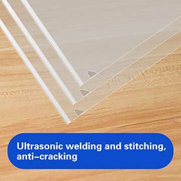 JIKIOU 30 Pack Clear Document Folder Copy Safe Project Pocket L-Type Clear Plastic Folder A4/ Letter Size in Transparent Color(Upgraded Size)