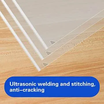 JIKIOU 30 Pack Clear Document Folder Copy Safe Project Pocket L-Type Clear Plastic Folder A4/ Letter Size in Transparent Color(Upgraded Size)