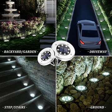 SOLPEX Solar Lights Outdoor Waterproof, 12 Pack Solar Ground Lights, Solar Garden Lights Landscape L...