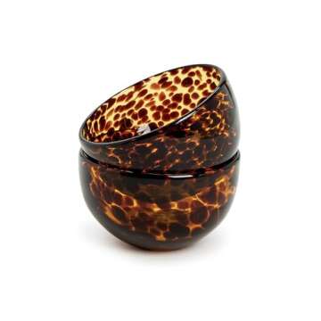 Elegant Tortoise Print Tidbit Bowls Set for Entertaining