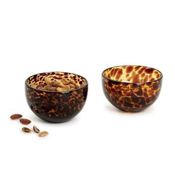 Elegant Tortoise Print Tidbit Bowls Set for Entertaining