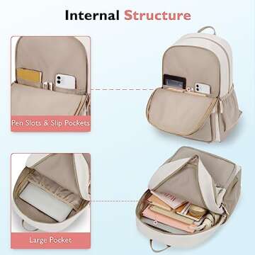 mommore School Backpack 3 Compartment Lightweight Water Resistance