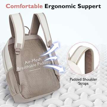 mommore School Backpack 3 Compartment Lightweight Water Resistance