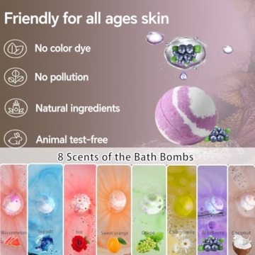 3.88OZ Bath Bombs for Kids Boys Girls Women with Toys Inside Surprise, 8 Light up Bath Bomb of Solar System Set, Organic Essential Oil spa Gift Set for Party, Christmas, Birthday (8 Pieces Light)