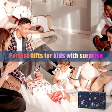3.88OZ Bath Bombs for Kids Boys Girls Women with Toys Inside Surprise, 8 Light up Bath Bomb of Solar System Set, Organic Essential Oil spa Gift Set for Party, Christmas, Birthday (8 Pieces Light)