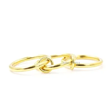 Elegant 925 Silver Connector Stacking Band Ring Set