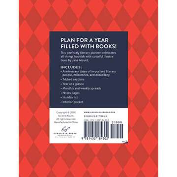 Bibliophile 2021 12-Month Planner: (Weekly Agenda of Miscellany for Book Lovers, Yearly Calendar for Writers)