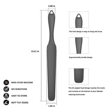 Silicone Blender Spatula, Slim Blade Scraper Accessory Designed for Vitamix Blender Blades1