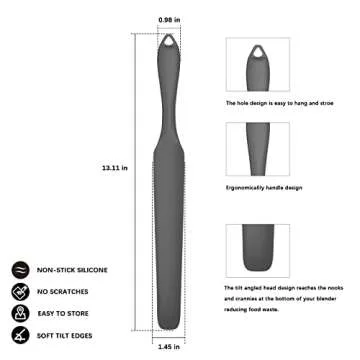 Silicone Blender Spatula, Slim Blade Scraper Accessory Designed for Vitamix Blender Blades1