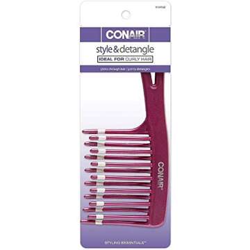 Conair Detangle Comb Set of 3 for Effortless Hair Care