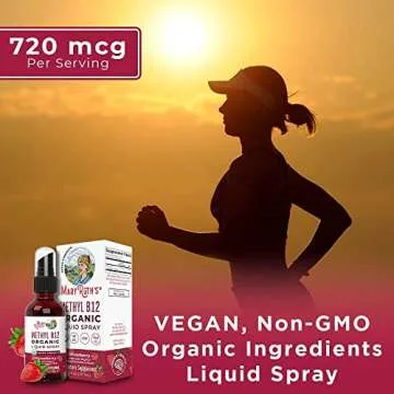 Organic Vitamin B12 Spray for Energy & Nerve Health