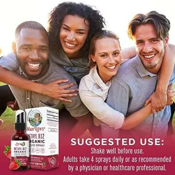 Organic Vitamin B12 Spray for Energy & Nerve Health