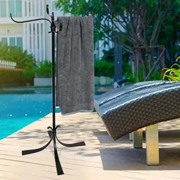 Sinyzope Metal Heavy Duty Towel Rack for Pool & Spa