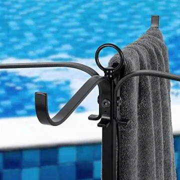 Sinyzope Metal Heavy Duty Towel Rack for Pool & Spa