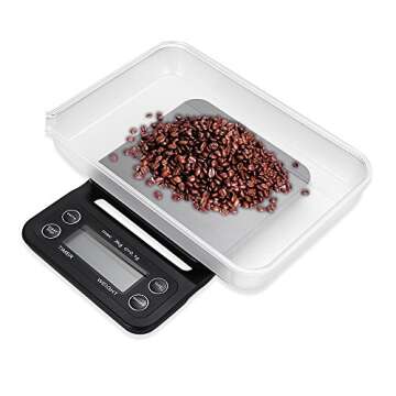 YAGSUW Coffee Scale with Timer,Digital Kitchen Food Scale for Cooking Baking Electronic Weighing 6.6...
