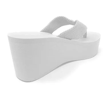 Wild Diva Women's High Platform Wedge Flip Flop Sandals