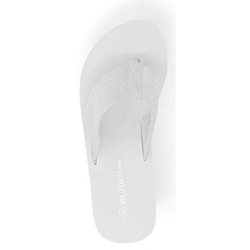 Wild Diva Women's High Platform Wedge Flip Flop Sandals