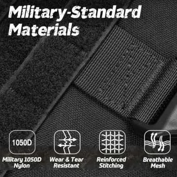 rabbitgoo Tactical Dog Harness: Heavy Duty for Medium Breeds, Adjustable Vest