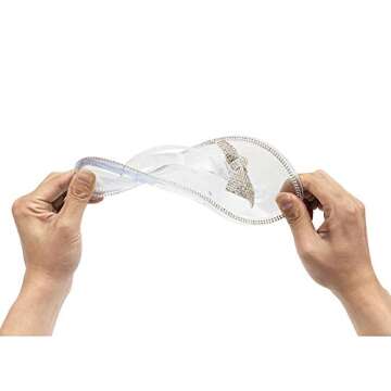 Luffymomo Womens Rhinestone Bowtie Flip Flops Summer Beach Jelly Rain Flat Sandals(8 M US Transparent)